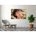 Tablou Canvas Serenitate feminina 10, flori, femeie, 80x50 cm, sasiu de lemn, panza de bumbac 90%, agatatoare invizibila