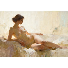 Tablou Canvas Nud senzual, femeie, print stil pictura 80x50 cm, sasiu de lemn, panza de bumbac 90%, agatatoare invizibila