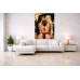 Tablou Canvas Nuduri Exotice 7, sarut feminin, senzual print stil pictura 80x60 cm, sasiu de lemn, panza de bumbac 90%, agatatoare invizibila