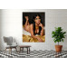 Tablou Canvas Nud Exotic 8, femeie, senzual print stil pictura 80x60 cm, sasiu de lemn, panza de bumbac 90%, agatatoare invizibila