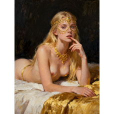 Tablou Canvas Nud Exotic 9, femeie, senzual print stil pictura 80x60 cm, sasiu de lemn, panza de bumbac 90%, agatatoare invizibila