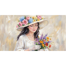 Tablou Canvas Gingasie florala, print stil pictura, 80 x 40 cm, sasiu de lemn, panza de bumbac 90%, agatatoare invizibila Tablou Canvas Gingasie florala, print stil pictura, 80 x 40 cm, sasiu de lemn, panza de bumbac 90%, agatatoare invizibila