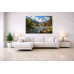 Tablou Canvas Cabana ideala 47, 80 x 50 cm, natura, peisaj, stil pictura, sasiu de lemn, panza de bumbac 90%, agatatoare invizibila