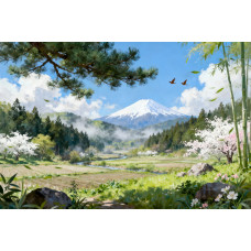Tablou Canvas Peisaj in Japonia 4, 80x50 cm, natura, flori, lac, padure, rau, stil pictura, sasiu de lemn, panza de bumbac 90%, agatatoare invizibilla Tablou Canvas Peisaj in Japonia 4, 80x50 cm, natura, flori, lac, padure, rau, stil pictura, sasiu de lemn, panza de bumbac 90%, agatatoare invizibilla