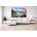 Tablou Canvas Peisaj in Japonia 27, 80x50 cm, natura, flori, lac, padure, rau, stil pictura, sasiu de lemn, panza de bumbac 90%, agatatoare invizibilla