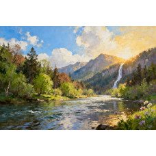 Tablou Canvas Peisaj in Japonia 35, 80x50 cm, natura, flori, lac, padure, rau, stil pictura, sasiu de lemn, panza de bumbac 90%, agatatoare invizibilla Tablou Canvas Peisaj in Japonia 35, 80x50 cm, natura, flori, lac, padure, rau, stil pictura, sasiu de lemn, panza de bumbac 90%, agatatoare invizibilla