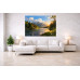 Tablou Canvas Peisaj in Japonia 36, 80x50 cm, natura, flori, lac, padure, rau, stil pictura, sasiu de lemn, panza de bumbac 90%, agatatoare invizibilla