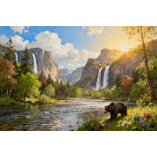 Tablou Canvas Peisaj in Japonia 37, 80x50 cm, natura, flori, lac, padure, rau, stil pictura, sasiu de lemn, panza de bumbac 90%, agatatoare invizibilla
