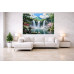 Tablou Canvas Cascada in japonia 5, 80x50 cm, natura, flori, lac, padure izvor, rau, stil pictura, sasiu de lemn, panza de bumbac 90%, agatatoare invizibilla