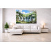 Tablou Canvas Cascada in japonia 13, 80x50 cm, natura, flori, lac, padure izvor, rau, stil pictura, sasiu de lemn, panza de bumbac 90%, agatatoare invizibilla