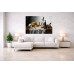 Tablou Canvas Natura statica medievala 6, 80x50 cm, arme, aur, flori, stil pictura, sasiu de lemn, panza de bumbac 90%, agatatoare invizibilla