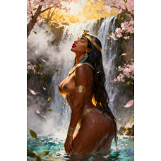 Tablou Canvas Senzualitate egipteana 3, femeie, nud, print stil pictura 80x50 cm, sasiu de lemn, panza de bumbac 90%, agatatoare invizibila