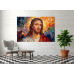 Icoana cu Iisus 2, 80x50 cm, spiritual, citat, religie, motivațional, șasiu lemn, pânză bumbac 90% agățătoare metal invizibilă