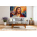 Icoana cu Iisus 2, 80x50 cm, spiritual, citat, religie, motivațional, șasiu lemn, pânză bumbac 90% agățătoare metal invizibilă
