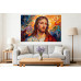 Icoana cu Iisus 2, 80x50 cm, spiritual, citat, religie, motivațional, șasiu lemn, pânză bumbac 90% agățătoare metal invizibilă