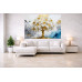 Tablou Canvas Copac abstract, 80x50cm, stilizat, stil pictura, sasiu de lemn, panza de bumbac 90%, agatatoare invizibila, pentru bucatarie, living