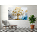 Tablou Canvas Copac abstract, 80x50cm, stilizat, stil pictura, sasiu de lemn, panza de bumbac 90%, agatatoare invizibila, pentru bucatarie, living