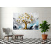 Tablou Canvas Copac abstract 2, 80x50cm, stilizat, stil pictura, sasiu de lemn, panza de bumbac 90%, agatatoare invizibila, pentru bucatarie, living