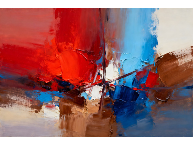 Tablou Canvas Dans abstract, 80x50cm, stilizat, stil pictura, sasiu de lemn, panza de bumbac 90%, agatatoare invizibila, pentru bucatarie, living
