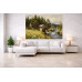 Tablou Canvas Moara de apa, 80x50cm, padure, rau, natura, stil pictura, sasiu de lemn, panza de bumbac 90%, agatatoare invizibila, pentru bucatarie, living