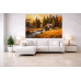 Tablou Canvas Moara de apa 3, 80x50cm, padure, rau, natura, stil pictura, sasiu de lemn, panza de bumbac 90%, agatatoare invizibila, pentru bucatarie, living
