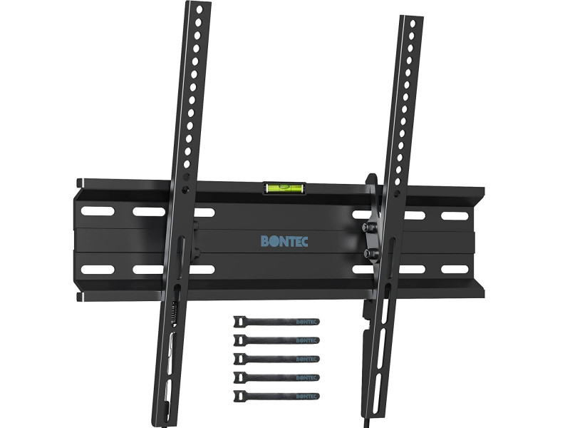 Suport TV de perete, Bontec, 23-60 inch (58-152cm), reglabil, otel, 45 kg max, negru