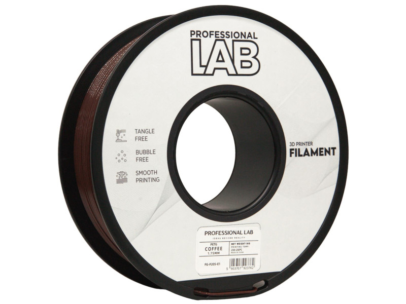 Filament 3D, Professional LAB, PETG, coffee cafea, compatibil universal, rezistenta ultra, 1.75mm, 1kg