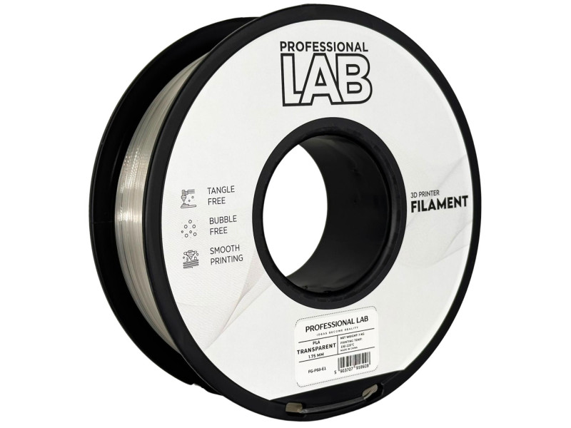 Filament 3D, Professional LAB, PETG, transparent, compatibil universal, rezistenta ultra, 1.75mm, 1kg Filament 3D, Professional LAB, PETG, transparent, compatibil universal, rezistenta ultra, 1.75mm, 1kg