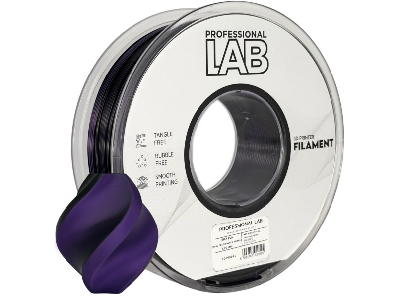 Filament 3D, Professional LAB,Silk PLA, black purple negru mov, compatibil universal, rezistenta ultra, 1.75mm, 1kg Filament 3D, Professional LAB,Silk PLA, black purple negru mov, compatibil universal, rezistenta ultra, 1.75mm, 1kg