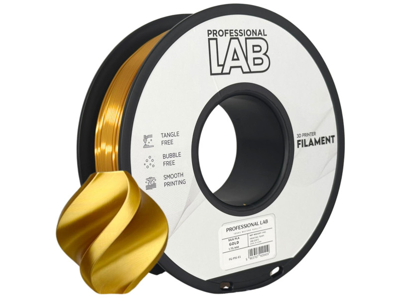 Filament 3D, Professional LAB,Silk PLA, gold auriu, compatibil universal, rezistenta ultra, 1.75mm, 1kg Filament 3D, Professional LAB,Silk PLA, gold auriu, compatibil universal, rezistenta ultra, 1.75mm, 1kg