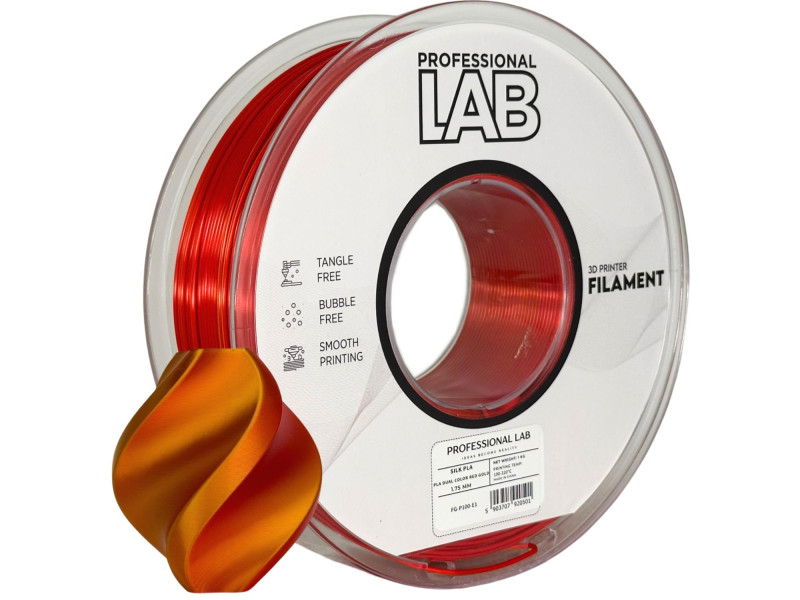 Filament 3D, Professional LAB,Silk PLA, red gold, compatibil universal, rezistenta ultra, 1.75mm, 1kg Filament 3D, Professional LAB,Silk PLA, red gold, compatibil universal, rezistenta ultra, 1.75mm, 1kg