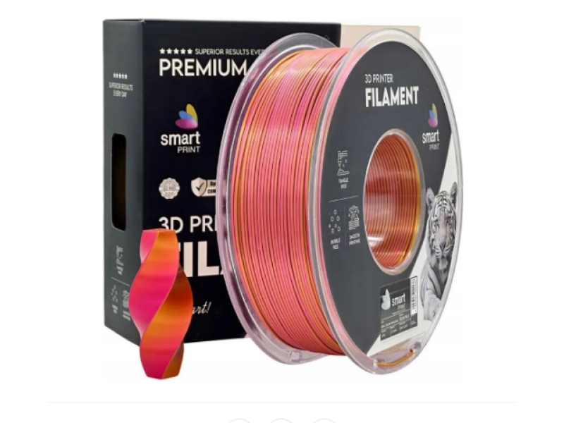 Filament 3D, Smart Print, ,Silk PLA, pink gold, compatibil universal, rezistenta ultra, 1.75mm, 1kg Filament 3D, Smart Print, ,Silk PLA, pink gold, compatibil universal, rezistenta ultra, 1.75mm, 1kg