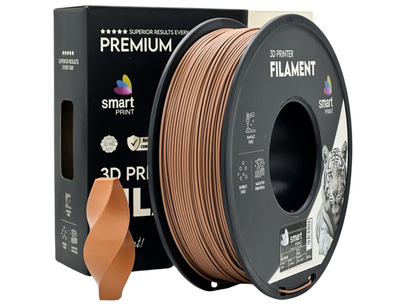 Filament 3D, Smart Print, PLA, brown maro, compatibil universal, rezistenta ultra, 1.75mm, 1kg Filament 3D, Smart Print, PLA, brown maro, compatibil universal, rezistenta ultra, 1.75mm, 1kg