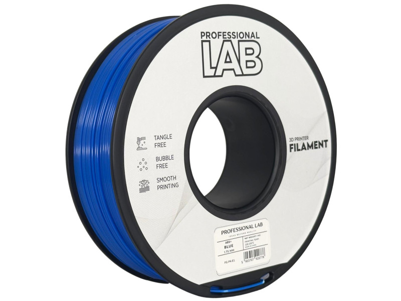 Filament 3D, Professional LAB, ABS+, albastru, compatibil universal, rezistenta ultra, 1.75 mm, 1 kg Filament 3D, Professional LAB, ABS+, albastru, compatibil universal, rezistenta ultra, 1.75 mm, 1 kg