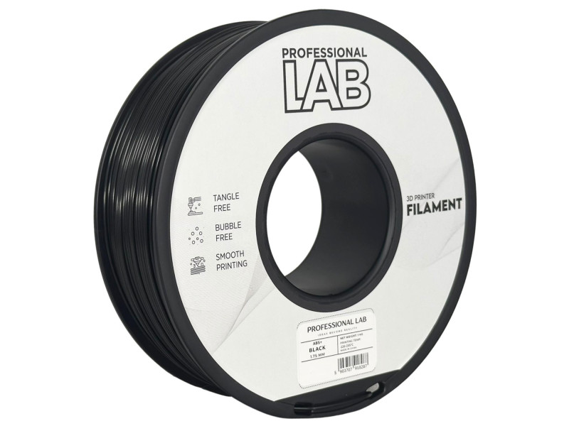 Filament 3D, Professional LAB, ABS+, negru, compatibil universal, rezistenta ultra, 1.75 mm, 1 kg Filament 3D, Professional LAB, ABS+, negru, compatibil universal, rezistenta ultra, 1.75 mm, 1 kg