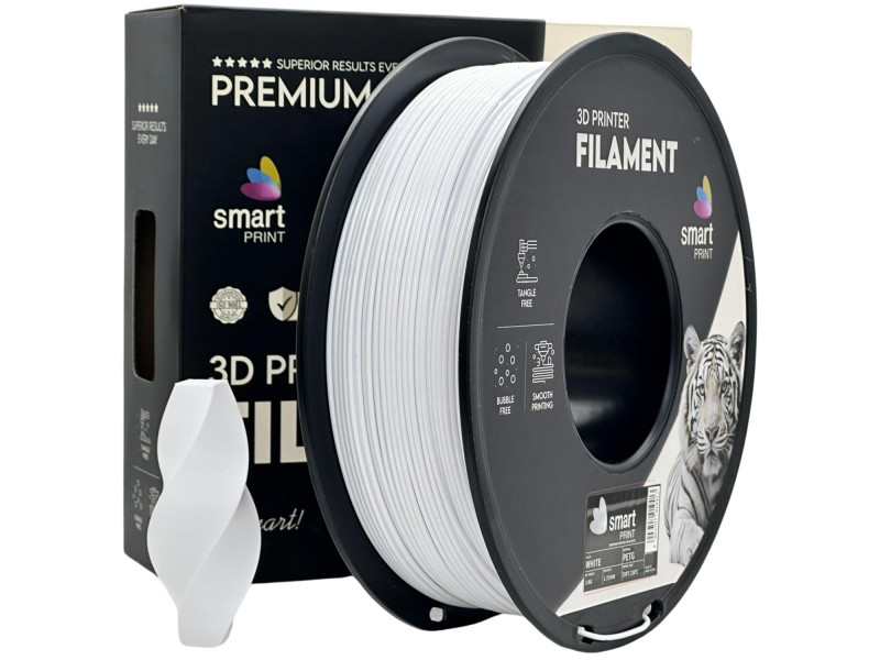 Filament 3D, Smart Print, PLA, alb white, compatibil universal, rezistenta ultra, 1.75mm, 1kg Filament 3D, Smart Print, PLA, alb white, compatibil universal, rezistenta ultra, 1.75mm, 1kg