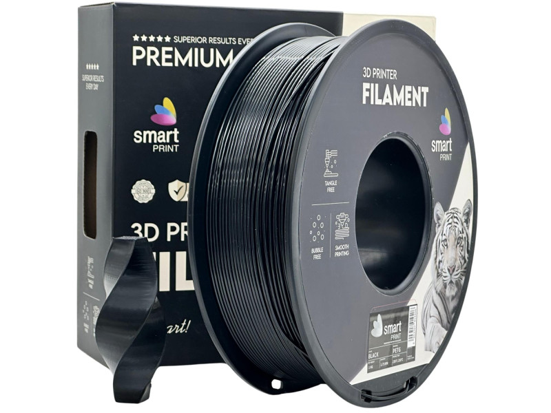 Filament 3D, Smart Print, PLA, black negru, compatibil universal, rezistenta ultra, 1.75mm, 1kg Filament 3D, Smart Print, PLA, black negru, compatibil universal, rezistenta ultra, 1.75mm, 1kg