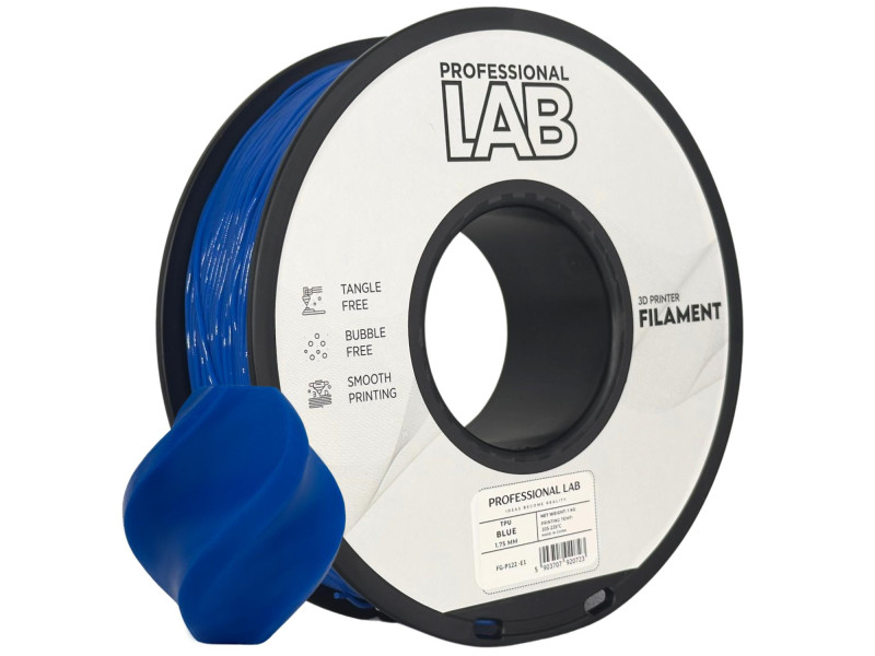 Filament 3D, Professional LAB, TPU, albastru, compatibil universal, rezistenta ultra, 1.75mm, 1kg