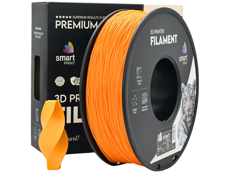 Filament 3D, Smart Print, TPU, portocaliu orange, compatibil universal, rezistenta ultra, 1.75mm, 1kg Filament 3D, Smart Print, TPU, portocaliu orange, compatibil universal, rezistenta ultra, 1.75mm, 1kg
