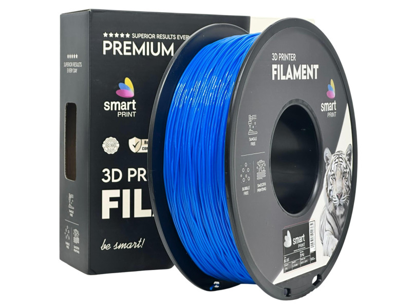 Filament 3D, Smart Print, TPU, albastru blue, compatibil universal, rezistenta ultra, 1.75mm, 1kg Filament 3D, Smart Print, TPU, albastru blue, compatibil universal, rezistenta ultra, 1.75mm, 1kg