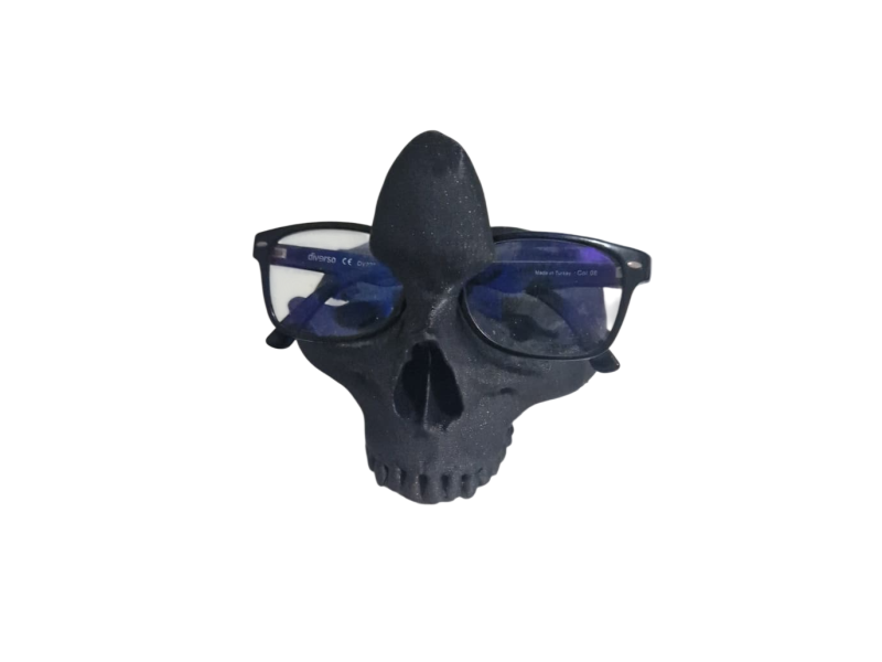 Craniu suport de ochelari, VeliumCraft, 25x15x22, functie pusculita pentru monede, printat 3D, abs Craniu suport de ochelari, VeliumCraft, 25x15x22, functie pusculita pentru monede, printat 3D, abs