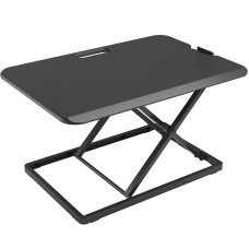 Stand de lucru laptop,calculator sit-stand, Bontec, 65 x 47 x 40 cm, cu suport tastatura, 8 kg max, metal, negru