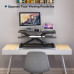 Stand de lucru laptop,calculator sit-stand, Bontec, 80 x 40 x 50 cm, cu suport tastatura, 15 kg max, metal, negru