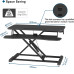 Stand de lucru laptop,calculator sit-stand, Bontec, 80 x 40 x 50 cm, cu suport tastatura, 15 kg max, metal, negru