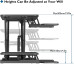 Stand de lucru laptop,calculator sit-stand, Bontec, 80 x 40 x 50 cm, cu suport tastatura, 15 kg max, metal, negru