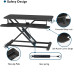 Stand de lucru laptop,calculator sit-stand, Bontec, 80 x 40 x 50 cm, cu suport tastatura, 15 kg max, metal, negru