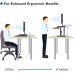 Stand de lucru laptop,calculator sit-stand, Bontec, 80 x 40 x 50 cm, cu suport tastatura, 15 kg max, metal, negru