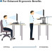 Stand de lucru laptop,calculator sit-stand, Bontec, 55 x 40 x 39 cm, cu suport tastatura, 15 kg max, metal, negru