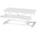 Stand de lucru laptop,calculator sit-stand, Bontec, 80 x 40 x 50 cm, cu suport tastatura, 15 kg max, metal, alb