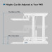 Stand de lucru laptop,calculator sit-stand, Bontec, 80 x 40 x 50 cm, cu suport tastatura, 15 kg max, metal, alb